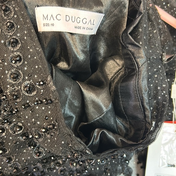 Mac Duggal 20389 Embellished One Shoulder Feather A-Line Gown Size 10 NWT - Picture 5 of 5